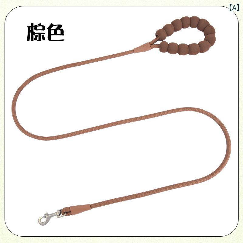 犬 リード 反射素材 絡まりにくい 丈夫 散歩用 伸縮なし ポリエステル 小型犬 中型犬 大型犬 迷子防止 ブラウン グリーン ブルー レッド ブラック(x5)