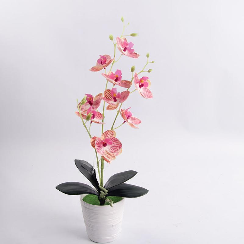 造花 蘭 結婚式装飾 ホームデコレーション 3Dプリント リアルタッチ 胡蝶蘭 撮影道具 パープル ホワイト シャンパン(x10)