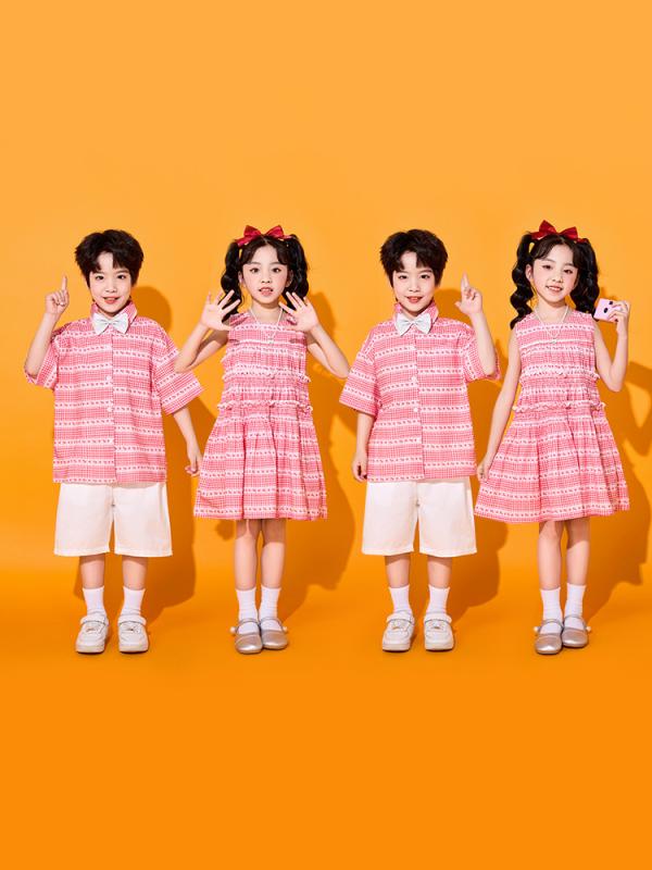 子供用ダンス衣装 運動会 幼稚園 卒業式 写真撮影 チアリーディング 小学生 ユニフォーム 上下セット ワンピース 綿 夏