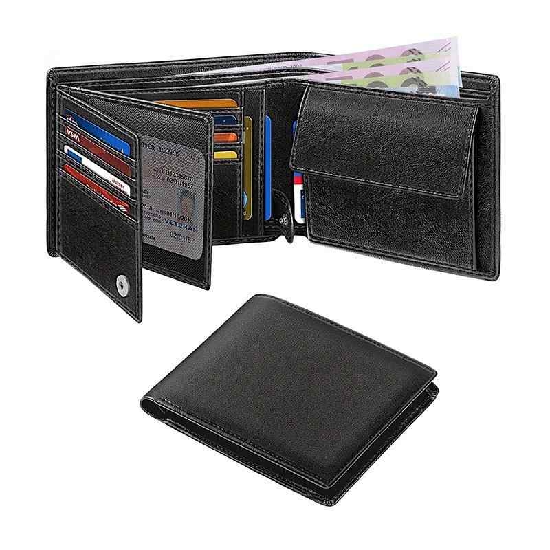 財布 男性用 ポリエステル 三つ折り 短財布 コインケース RFID スキミング防止 ブラック