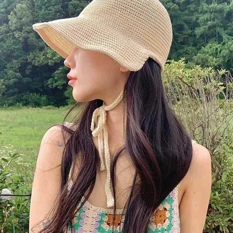麦わら帽子 レディース 夏 日焼け防止 帽子 かわいい 遮陽帽子 ストローハット 通気性 ベージュ ブラック(x3)