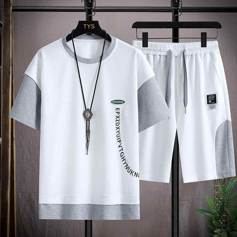 Tシャツ メンズ セットアップ 半袖 ハーフパンツ 薄手 韓国風 男性用 部屋着 ルームウェア スポーティ 普段使い