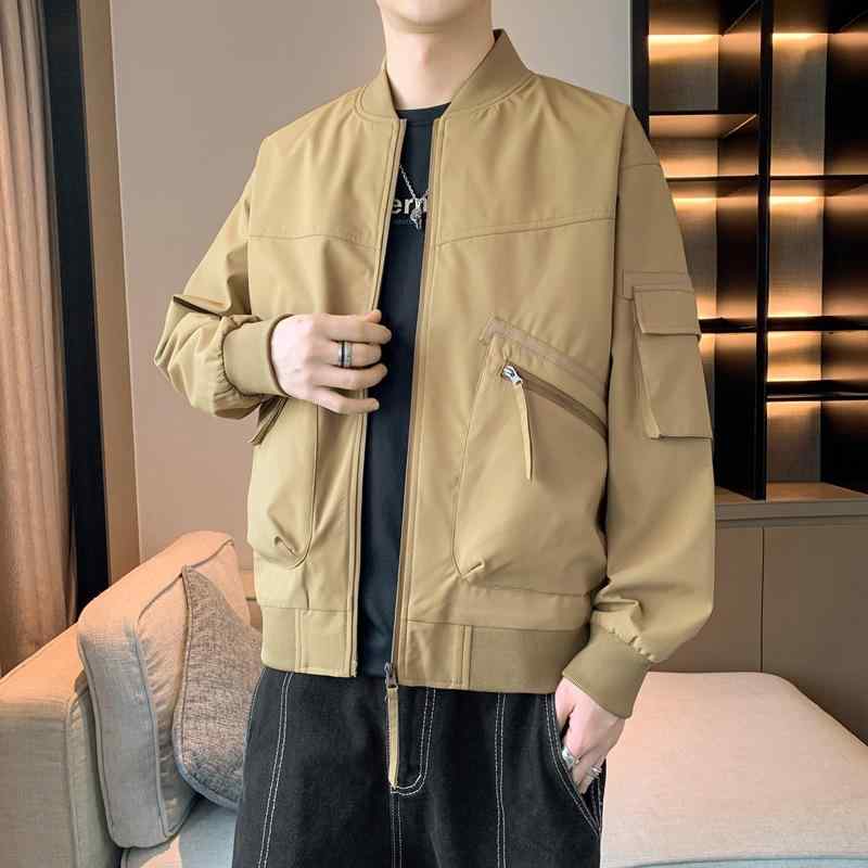 ジャケット 男性用 ブルゾン 野球服 ライトアウター カジュアル コーデュロイ 薄手 ブラック カーキ グリーン ベージュ S M L XL 2XL 3XL