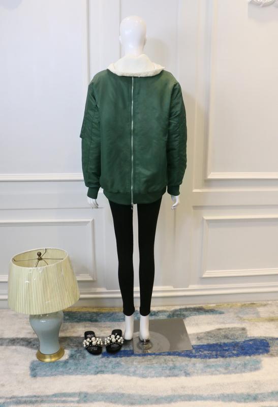 上衣 レディース 棒球 服 ゆったり 韓国 流行り物 アウター 緑であること 前掛け 上衣 長袖 色彩設計 スポーティー 心地よい コート・ジャケット-レディースファッション