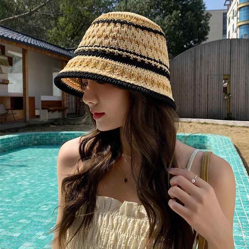 麦わら帽子 レディース 春夏 通気性 遮光 紫外線打つ手 日よけ 津液広 かぶり笠 折りたたみ能力のある あご紐付き 今めかしい 愛くるしい 旅する用 普段使い走り ベージュ 黒いこと 白いこと 黄色 赤いこと ポリエステル(x1000)