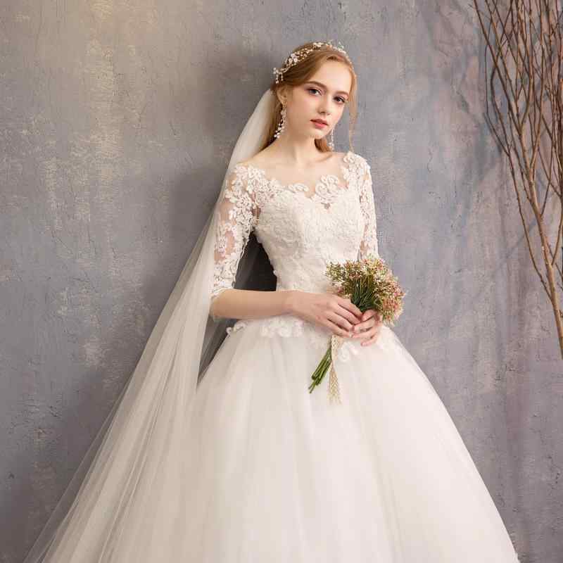 婚礼の儀お召しもの 一字肩 スピード競技 婚礼の儀 交歓会 花嫁御寮 お召しもの 姫御前伝達ルート 長袖 ポリエステル レディースファッション-ウェディングドレス