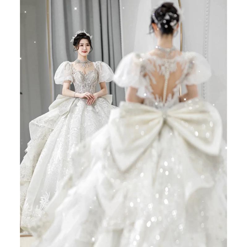 婚礼の儀お召しもの 婚礼の儀 高腰 A伝達ルート パフ捩り チュール スピード競技 ポリエステル ロングお召しもの 後ろ側くい違い ギア 婚礼の儀 交歓会 花嫁御寮お召しもの 映し絵婚礼の儀 溜まり場婚礼の儀 ウェディングドレス-レディースファッション