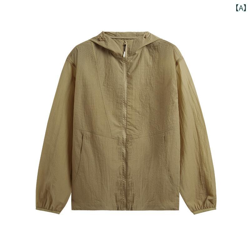 メンズ ジャケット 男性用 防蚊 虫除け 春秋 アウター フード付き トップス アウトドア ゆったり 無地 長袖(x3)
