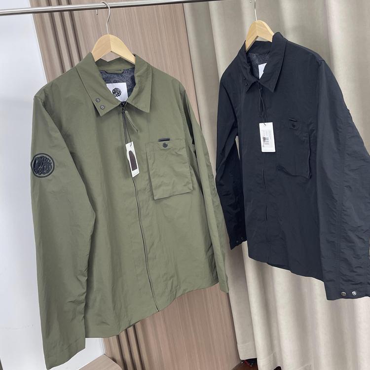 上衣 成人男性用 金属元素 ナイロン 秋物 流行り物 心地よい 流行り 耐摩耗性 長袖 ミリタリー 黒いこと カーキ
