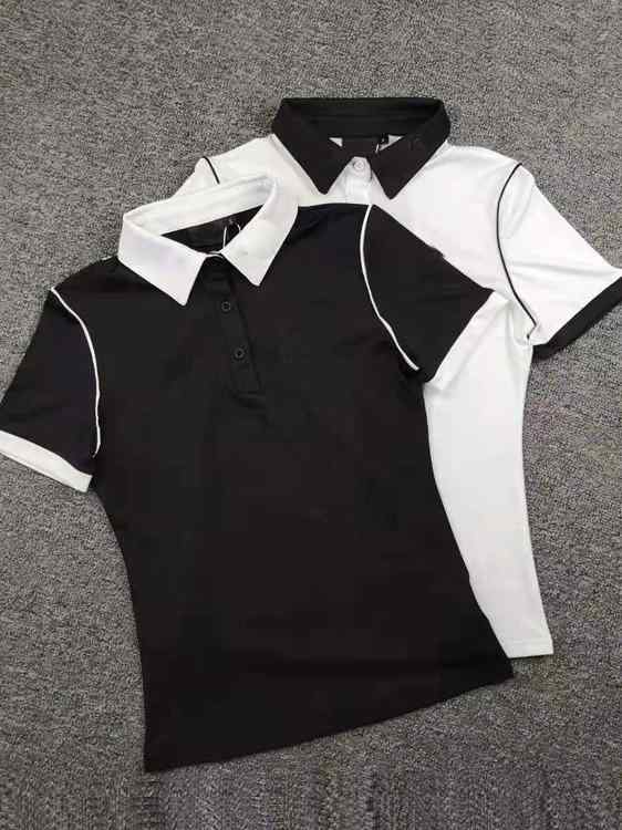 ゴルフウェア レディース ゴルフ 半袖ポロシャツ 接触冷感 吸湿速乾 Tシャツ トップス スポーティー スタイリッシュ 無地 白 黒