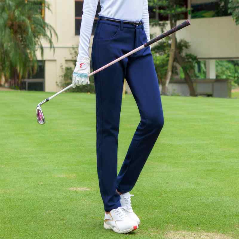 ゴルフ レディース パンツ 秋冬 加絨 保温 ストレッチ ズボン ゴルフウェア 女性用 美脚 細見え ホワイト ブラック ネイビー XS S M L XL XXL 9,385円