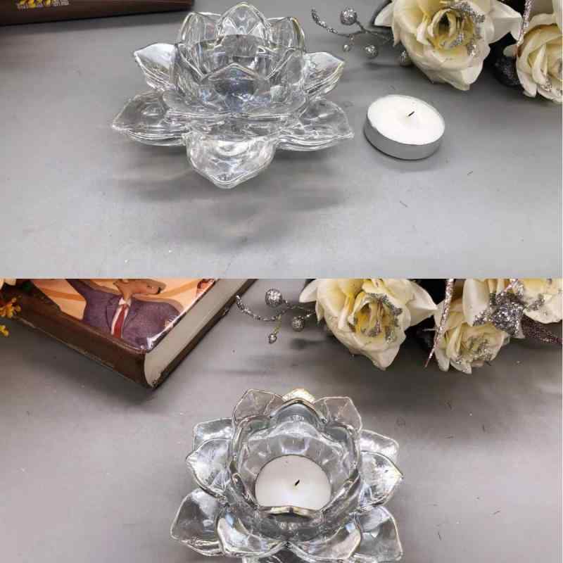 燭台 ヨーロッパ式 レトロ 結婚式 ホテル 装飾品 燭光ディナー道具 高見え ガラス 蝋燭立て(x6)