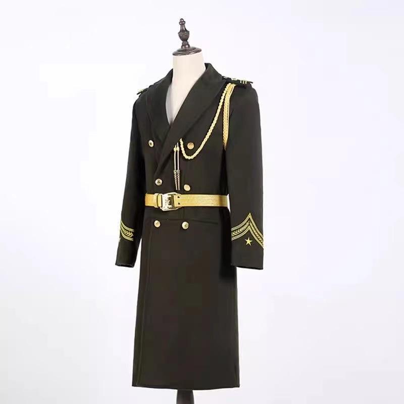コート メンズ 男性用 ミリタリー 軍服風 ダブルブレスト ウール 暖かい 厚手 礼服 儀仗隊 コスチューム コスプレ 衣装 イベント