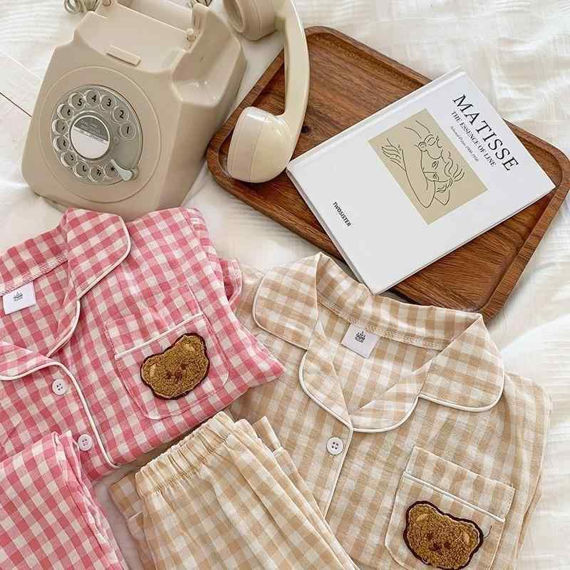 子供服 春秋用 パジャマ セットアップ 男の子 長袖 格子柄 コットン ベビー キッズ 部屋着 かわいい