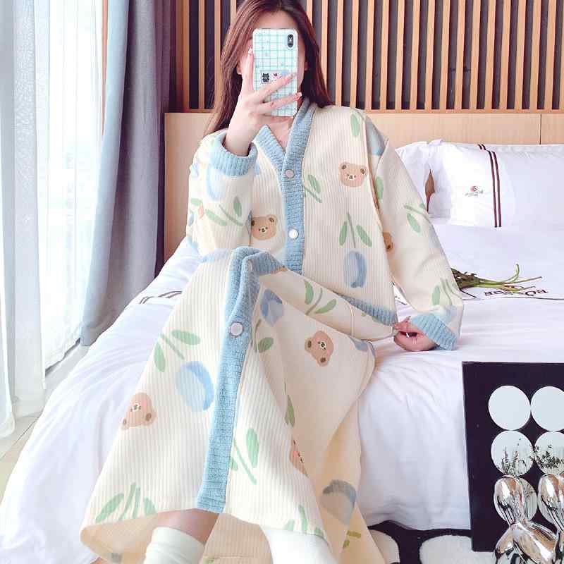 マタニティウェア レディース 含ませる服 秋冬 産後 パジャマ 妊婦服 上下仕掛ける ズボン付き添い人 ポリエステル 花柄 L XL XXL 3XL 朦々たる 冬 春 秋