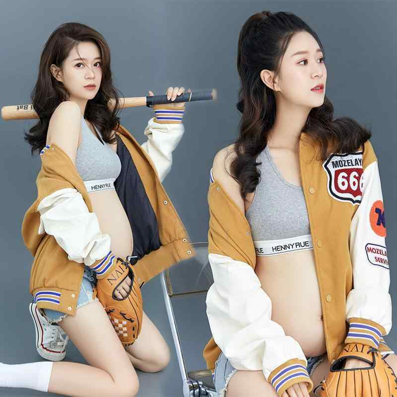 マタニティウェア 韓国風 スポーティ 妊婦 活動写真映画化 御召しもの 上衣 より良い さる股引き ソックス 無償性大きさ