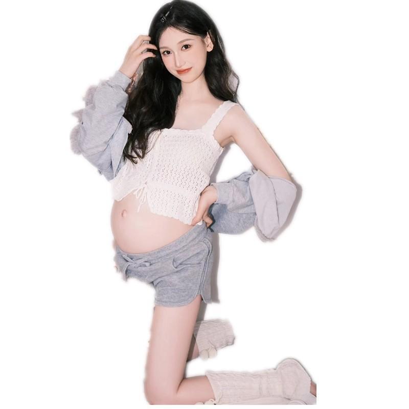 マタニティウェア レディース 活動写真映画化用 御召しもの セットアップ ポリエステル 妊婦服 トップス より良い 遊撃手ズボン下 愛くるしい 祝する活動写真 映画化会 出来事 秋冬