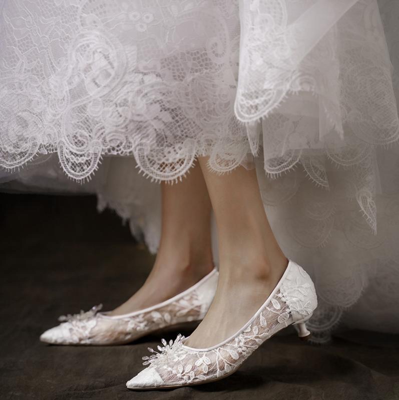 婚礼の儀シューズ レディース 滑っこい 置き目踵 パンプス 婚礼の儀 シューズ 白 しろがね色 伝達ルート石ころ 平べったい 妊婦 疲れない ポインテッドトゥ 春夏 秋冬 寄り合い 靴-キッズ・ベビー・マタニティ