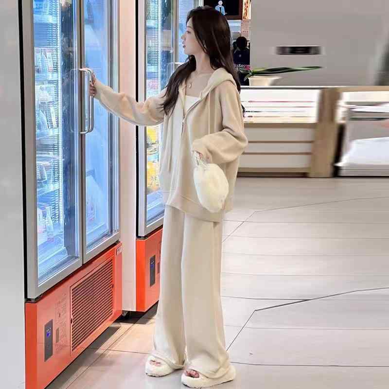 マタニティウェア レディース スウェット セットアップ ワイドパンツ 長袖 ジャージ 秋冬 部屋着 ルームウェア 普段使い ピンク系｜トミーショップ 店