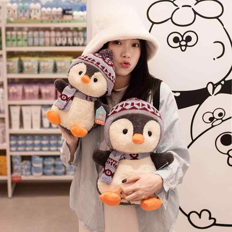 ぬいぐるみ ペンギン 帽子 マフラー付き かわいい 女の子 子供 ギフト PP綿 4,282円