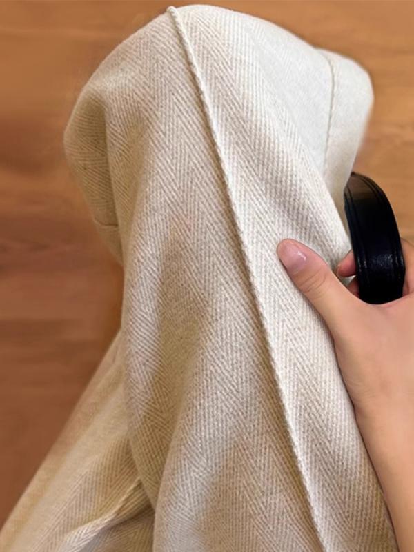 マタニティパンツ 秋冬 ワイドレッグパンツ レディース 妊婦服 ゆったり あったか 厚手 ウール パンツ 黒 グレー ベージュ 伸縮性