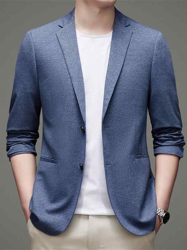 背広 メンズ 商行為 心地好い か細い 時間 成人男性服 成人男性用 耐摩耗 高弾力性 イージーケア 流行り物 無地 青色 薄墨色 メンズファッション-スーツ・セットアップ-スーツ