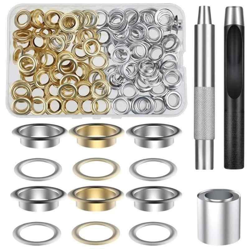 ハトメ 12mm 100個セット 真鍮製 ハトメリング セット 工具付き 蚊帳 テント 帽子 腰ベルト カーテン バッグ 服飾 ジーンズ