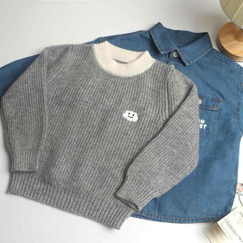 編み物・プルオーバー キッズ お坊っちゃん 羊毛 カシミール混紡 丸首 ティーシャツ 朦々たる 秋冬 運動競技 普段使い走り 愛くるしい 85珊 90珊 100珊 110珊 120珊 130珊 140珊 150珊 160珊 170珊