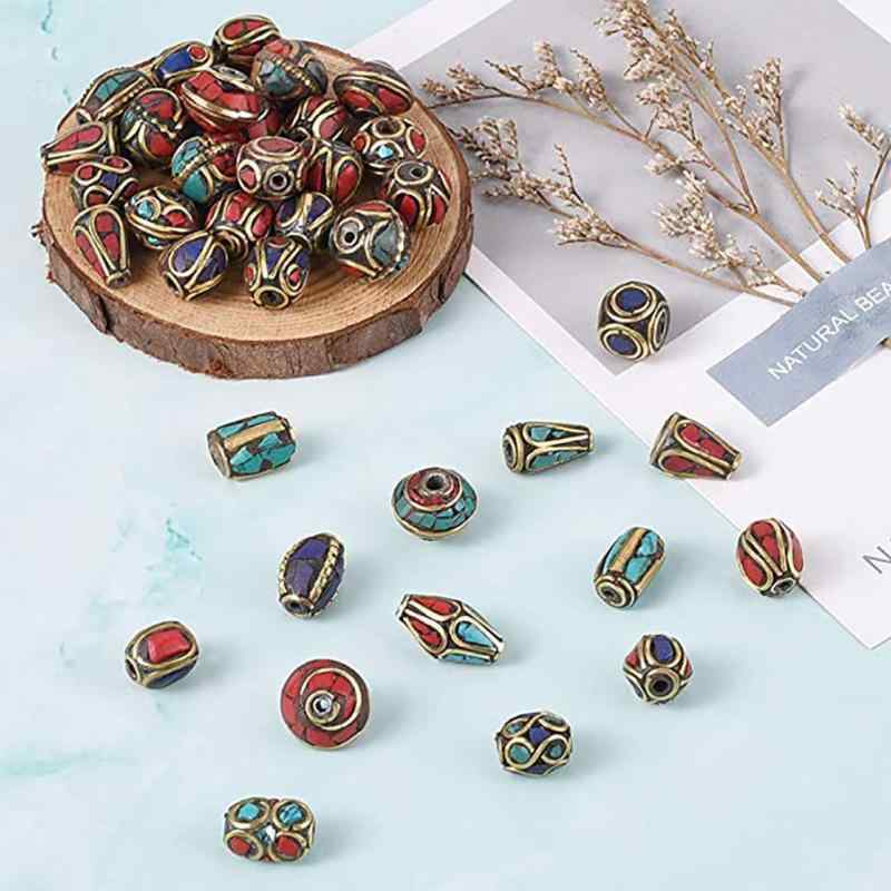 ビーズ 銅 珊瑚 ターコイズ DIY ブレスレット ネックレス イヤリング アクセサリー パーツ 手芸 チベットスタイル アフリカ ヨーロッパ 南米 東南アジア 北米 東北アジア 中東