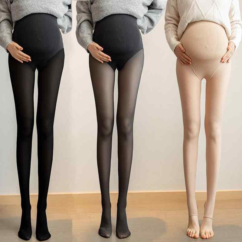 マタニティウェア 春秋 水光 ソックス 薄手 蜂の巣 腹部 黒 ストッキング 美脚 スキニー レギンス