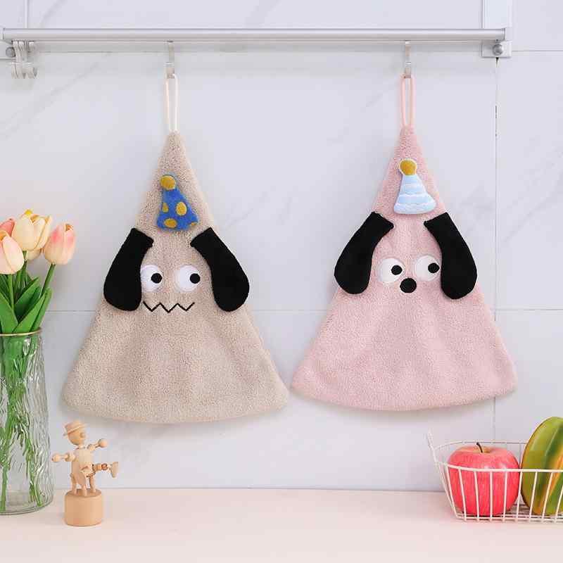 西洋手ぬぐい 赤ちゃん用 お手々西洋手ぬぐい 繰り返し付き添い人 コーラル天鵝絨 吸水 速乾 パステル色の ふわふわ 愛くるしげ 犬 パステルカラー 御厨子所 洗面所
