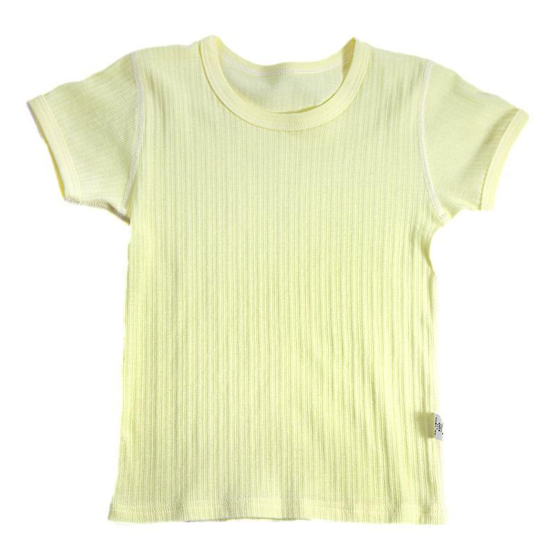 Tシャツ ベビー・キッズ 半袖 カットソー 2枚セット 薄手 通気性 吸湿速乾 男女兼用 男の子 女の子 子供服 トップス インナー 綿100％ 春夏