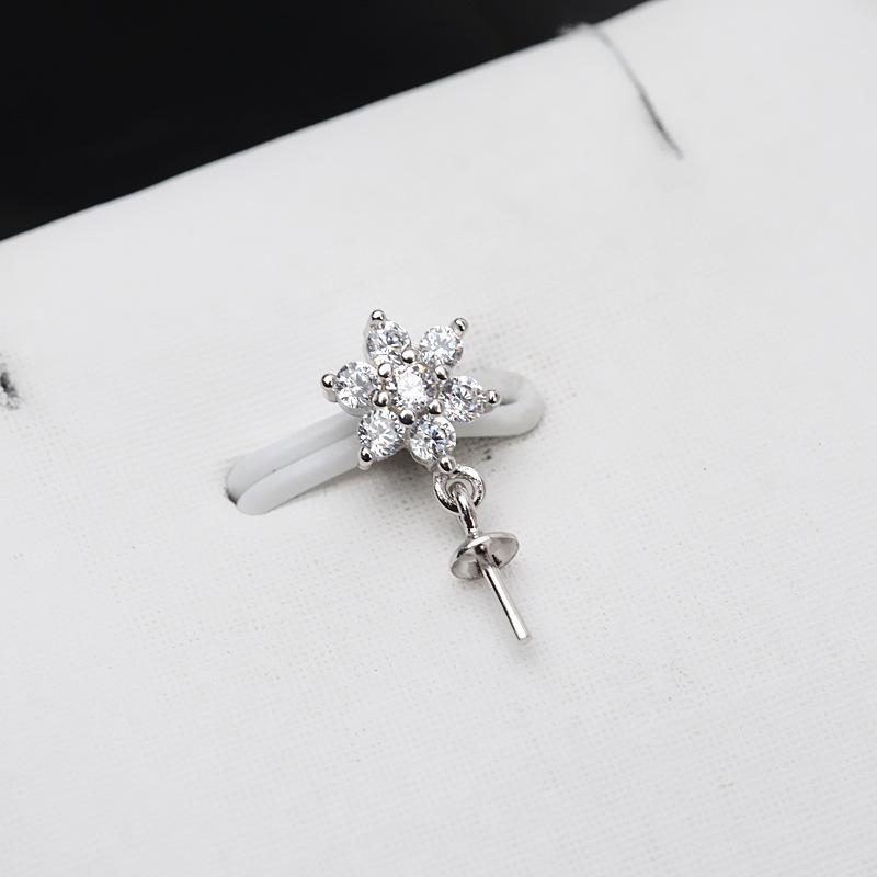 ネックレス レディース ペンダントトップ イヤリング セット 六角 花型 S925 シルバー ジルコニア 7mm 8mm 9mm 10mm 11mm 12mm 13mm