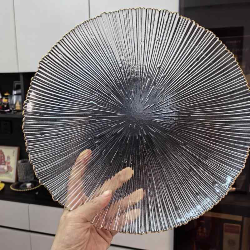 楽天市場】お皿 プレート おしゃれ ガラス 直径20cm かわいい 皿 花柄