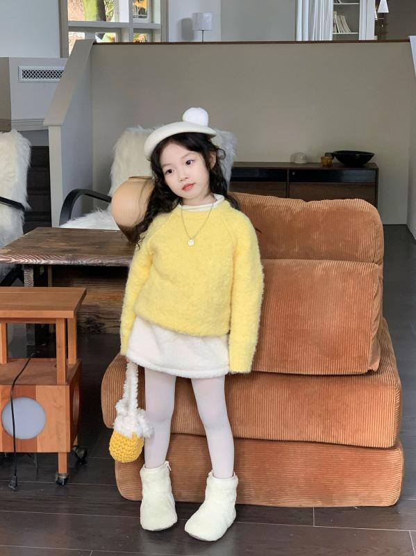 スカート キッズ 女の子 秋冬 韓国風 Aラインスカート 羊毛 コットン ふわふわスカート 子供服 かわいい 90cm 100cm 110cm 120cm 130cm 140cm