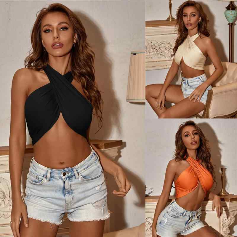 キャミソール レディース 女性用 接触冷感 ノースリーブ トップス 無地 スリムフィット 肩紐付き へそ出し 欧美風 セクシー ストリート 薄手 ショート丈 白 紫 オレンジ ミントグリーン 深緑 赤衫色 空色