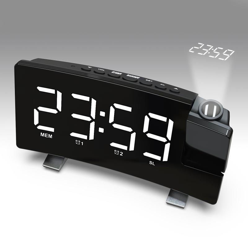 置き時計 ラジオ受信機 目覚まし時計 USB申し受ける 投掛ける デジタル 大画面 卓上