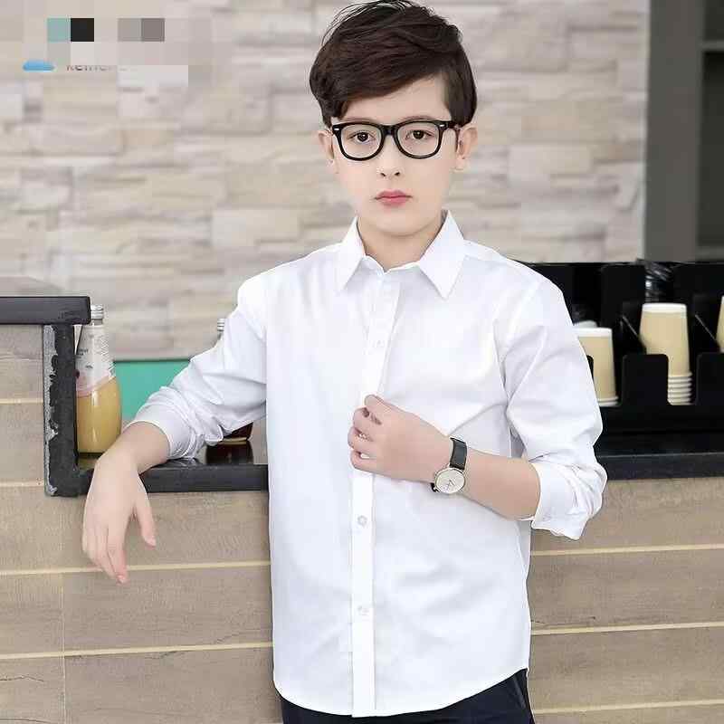 シャツ キッズ 男の子 長袖 半袖 春夏 白 学生服 スクールシャツ フォーマル 無地 綿100% 100cm 110cm 120cm 130cm 140cm 150cm 160cm 170cm 180cm