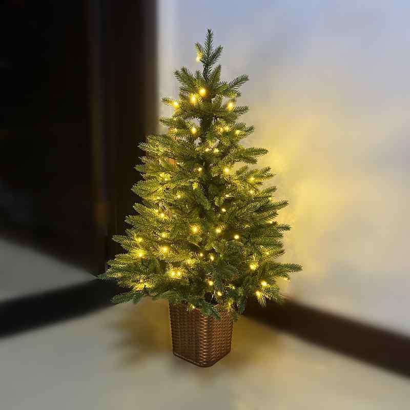 クリスマスツリー 卓上サイズ インテリア PE素材 電飾付き イベント 飾り付け