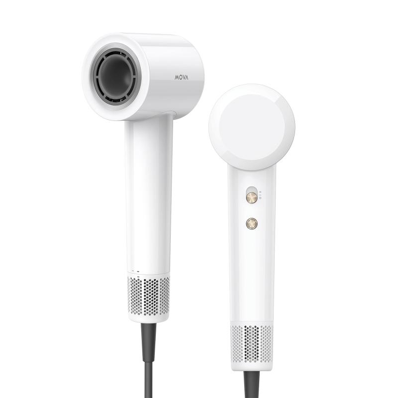 【2025新登場】MOVA Turbo 速乾ヘアドライヤー ホワイト ブラシレスモーター 速乾性 大風量乾燥 2億個/?のマイナスイオン 低騒音 57℃恒温 エアインテイクフィルター 軽量 静音ヘアドライヤー ｜トミーショップ 店