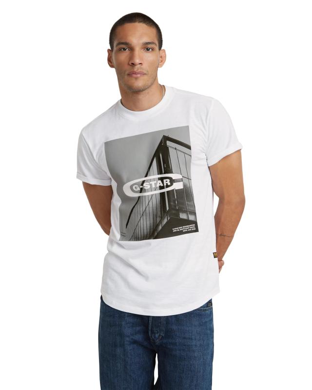[ジースターロゥ] Tシャツ メンズ 半袖 リラックスフィット HQ OLD SCHOOL LOGO LASH T-SHIRT 6,243円