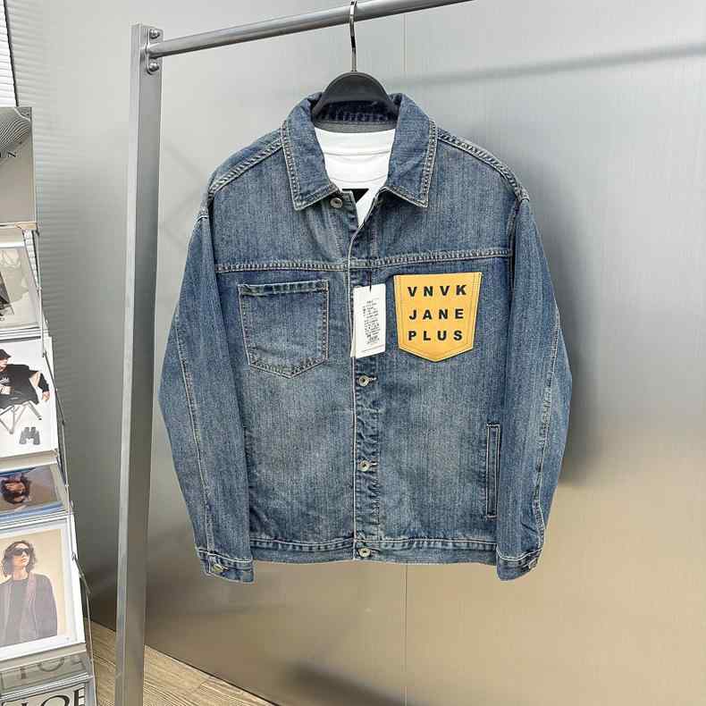 上衣 成人男性用 ジーンズ ウォッシュ製作 ルーズフィット 上衣 Gジャン うつり変わり ひな型 烏兎 流行り物 心地好い