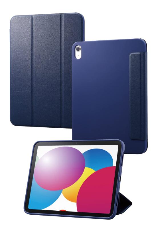 エレコム iPad 10.9 第10世代 (2022年) ケース カバー ハイブリッドケース シリコン フラップケース 2アングル オートスリープ/ウェイク対応