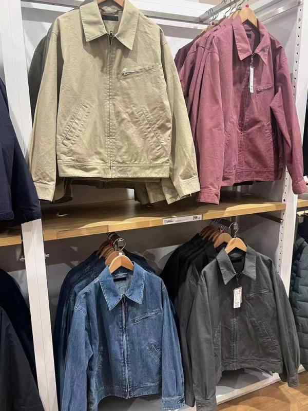 上衣 成人男性用 自動車の街上衣 ジーンズ上衣 コール天 耐摩耗性 翻領 ジップアップ ボンネット付き添い人 紫 深薄墨色 湖青色 深米色 S M L XL 2XL