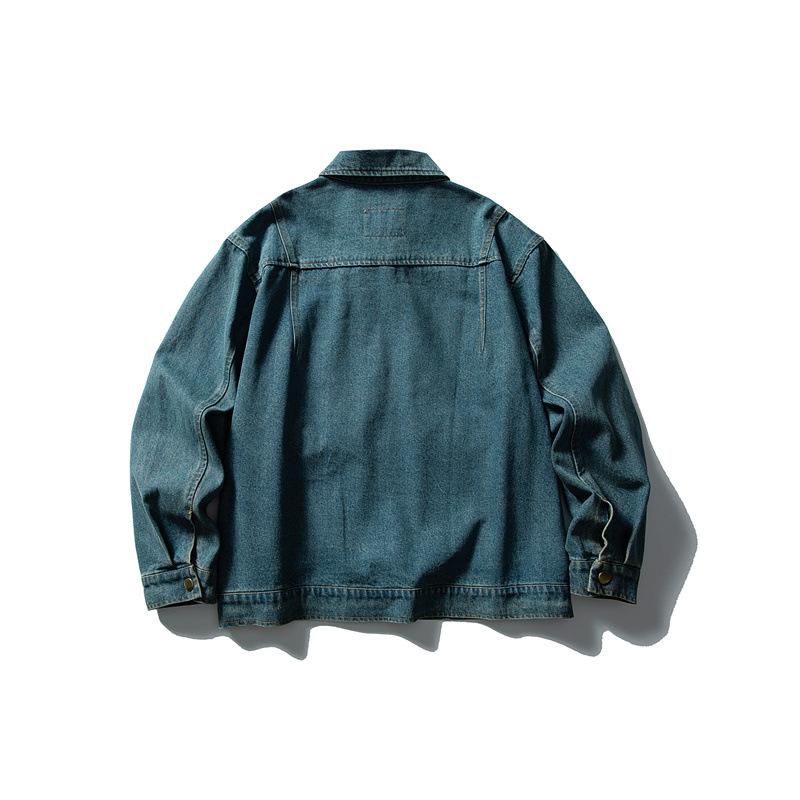ジャケット 男性用 デニム ウォッシュ加工 ワークジャケット 立体ポケット 普段使い アウトドア ブルー ポリエステル｜トミーショップ 店