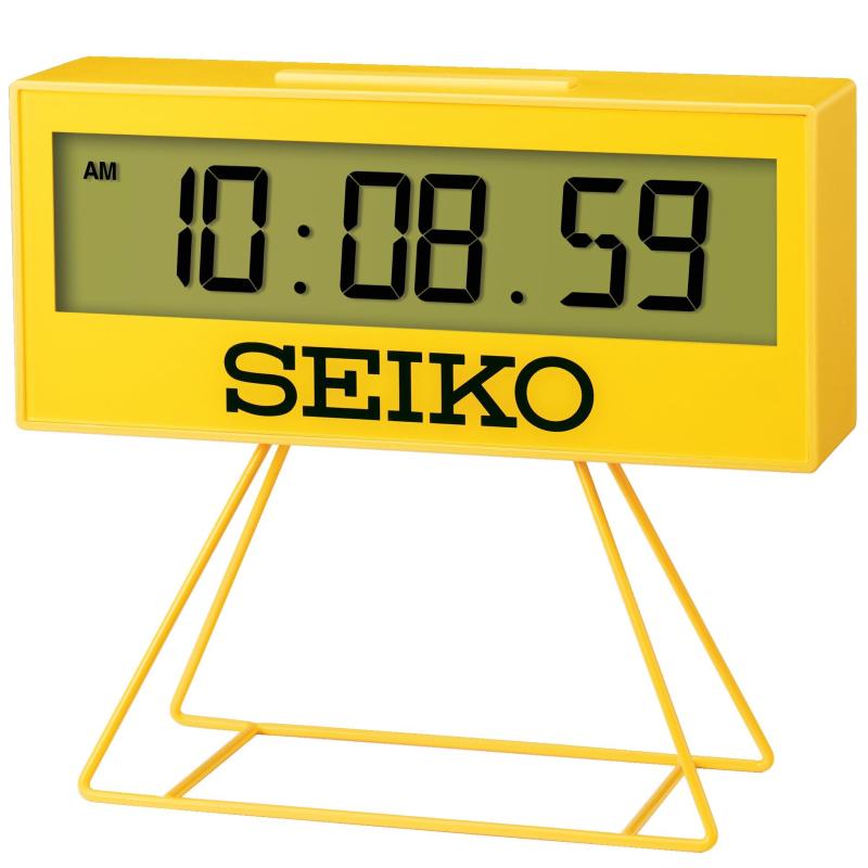 セイコークロック(Seiko Clock) 目ざまし時計時辰儀 置き時計 デジタル ミニタイマークロック 黄味がかった 158×176×65粍 SQ817Y 日用品雑貨・文房具・手芸-その他