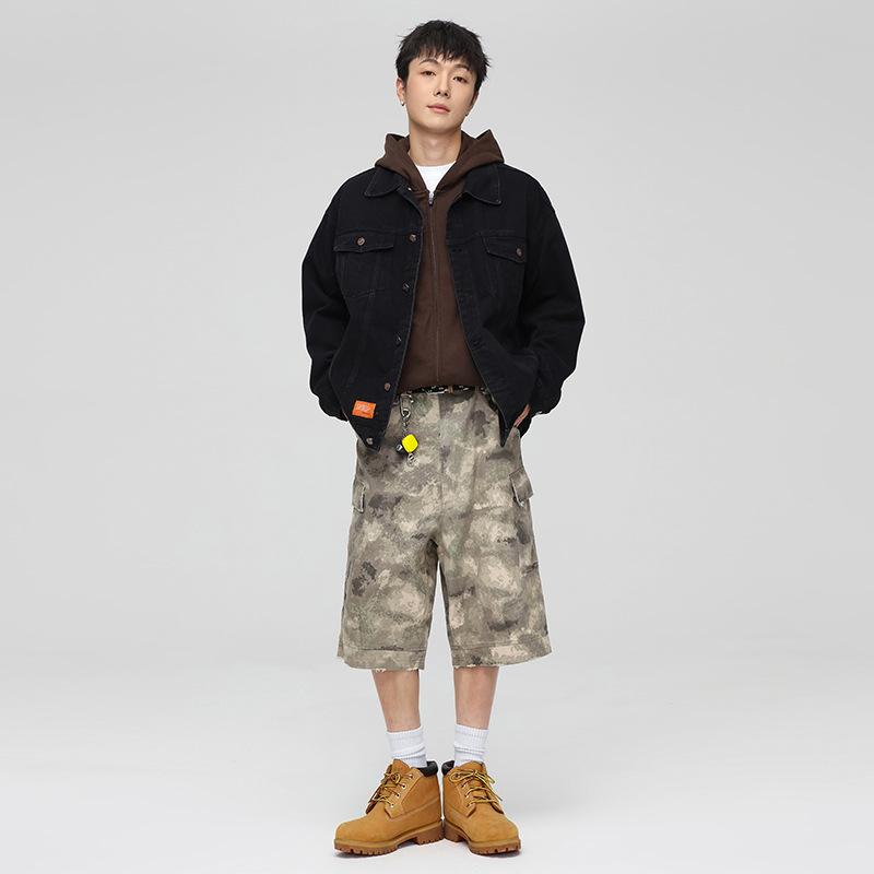 ジーンズ上衣 成人男性用 か細い填まる Gジャン 心地よい表現スタイル うつり変わり 耐摩耗 秋物 黒いこと 青色