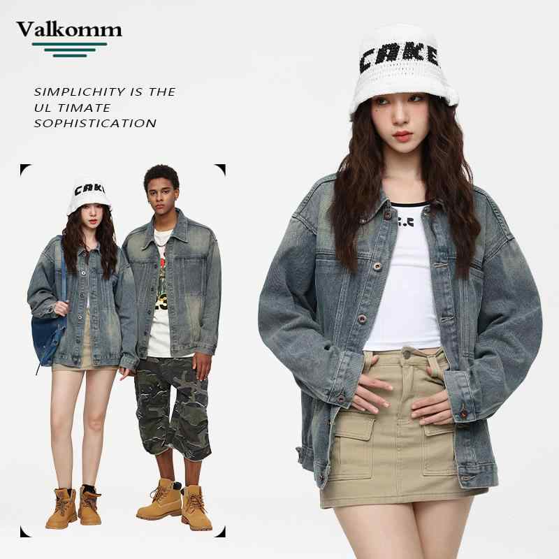 ジャケット 男性用 デニムジャケット Gジャン ウォッシュ加工 ゆったり ヴィンテージ風 アメカジ