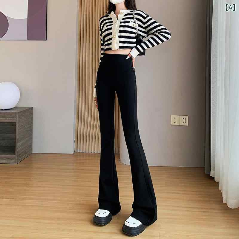 ヨガパンツ レディース 裏起毛 微フレアパンツ あったか ストレッチパンツ スキニーパンツ 暖パン ロングパンツ 美脚パンツ 厚手 無地 幾何学模様 秋冬 ブラック グレー