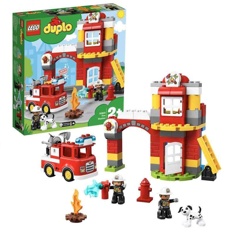 レゴ(LEGO) デュプロ 光る 鳴る 消防自動車とファイヤーハウス 10903